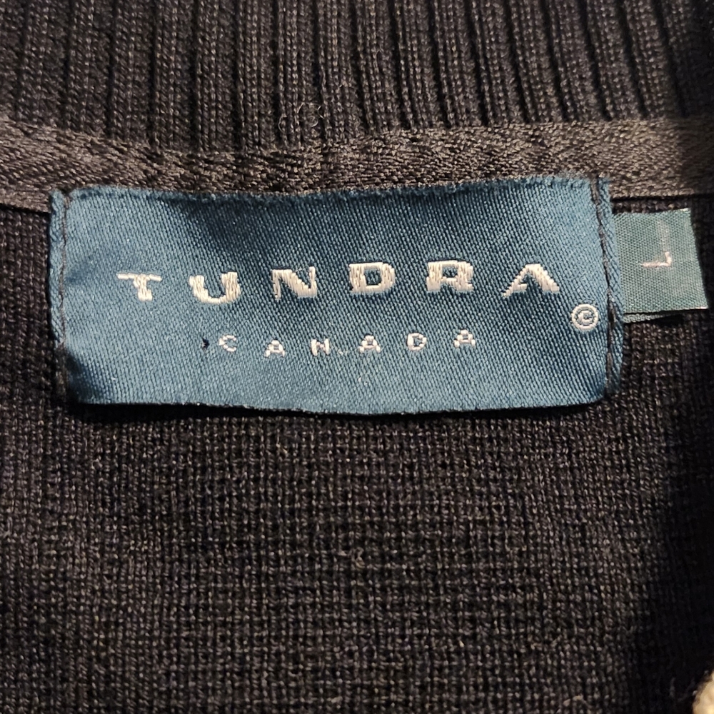 Vintage Tundra Men's Large Black Sweater Vest